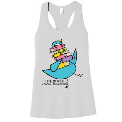 This Is My Book Character Costume Funny Pigeon Reading Women's Racerback Tank