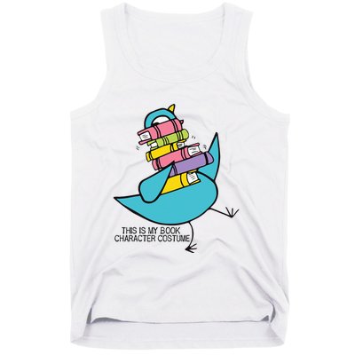 This Is My Book Character Costume Funny Pigeon Reading Tank Top