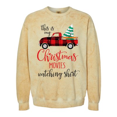 This Is My Christmas Movies Watching Xmas Movie Colorblast Crewneck Sweatshirt