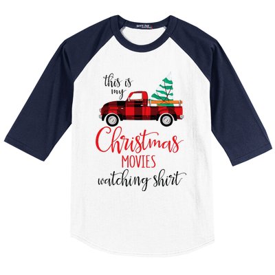 This Is My Christmas Movies Watching Xmas Movie Baseball Sleeve Shirt