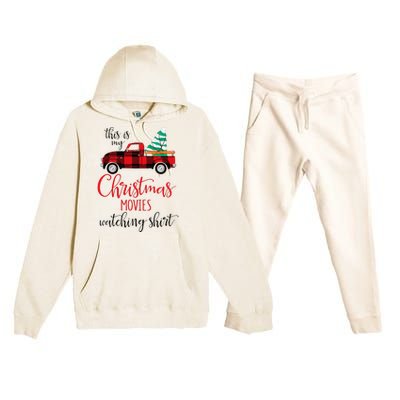 This Is My Christmas Movies Watching Xmas Movie Premium Hooded Sweatsuit Set