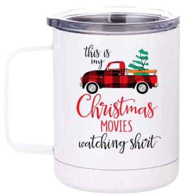 This Is My Christmas Movies Watching Xmas Movie 12 oz Stainless Steel Tumbler Cup