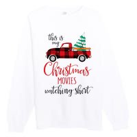 This Is My Christmas Movies Watching Xmas Movie Premium Crewneck Sweatshirt