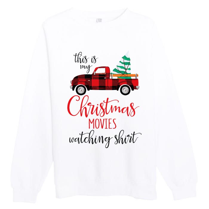 This Is My Christmas Movies Watching Xmas Movie Premium Crewneck Sweatshirt