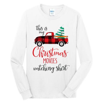 This Is My Christmas Movies Watching Xmas Movie Tall Long Sleeve T-Shirt