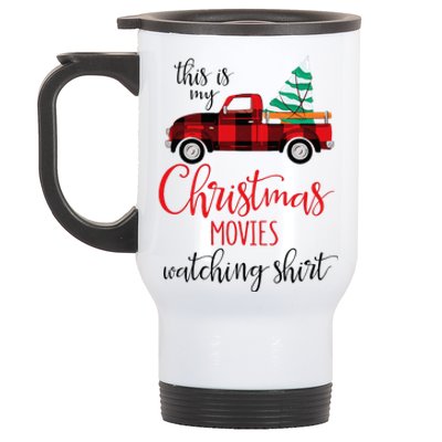 This Is My Christmas Movies Watching Xmas Movie Stainless Steel Travel Mug