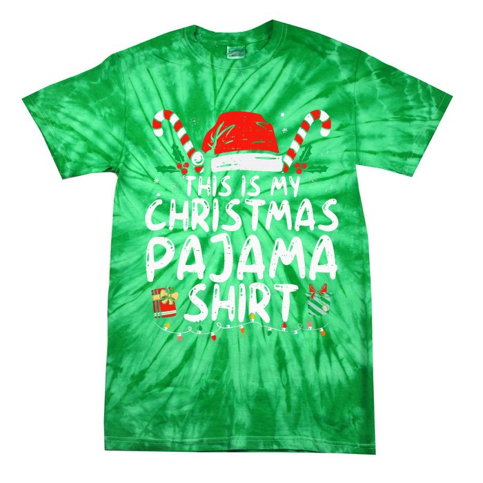 This Is My Christmas Pajama Funny Xmas Pjs Tie-Dye T-Shirt