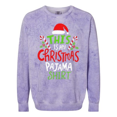 This Is My Christmas Pajama Colorblast Crewneck Sweatshirt