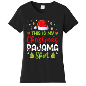 This Is My Christmas Pajama Xmas Lights Holiday Family Women's T-Shirt