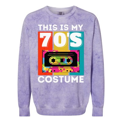 This Is My 70s Costume Funny Retro Vintage 1970s 70s Colorblast Crewneck Sweatshirt