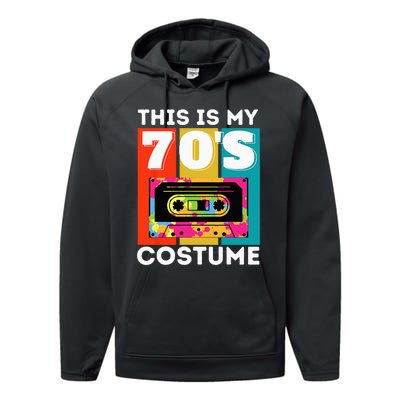 This Is My 70s Costume Funny Retro Vintage 1970s 70s Performance Fleece Hoodie