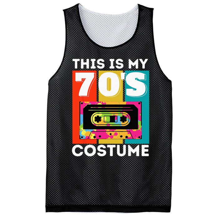 This Is My 70s Costume Funny Retro Vintage 1970s 70s Mesh Reversible Basketball Jersey Tank