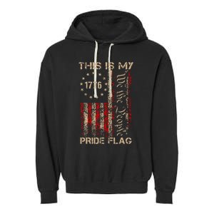 This Is My Pride Flag Usa American Garment-Dyed Fleece Hoodie