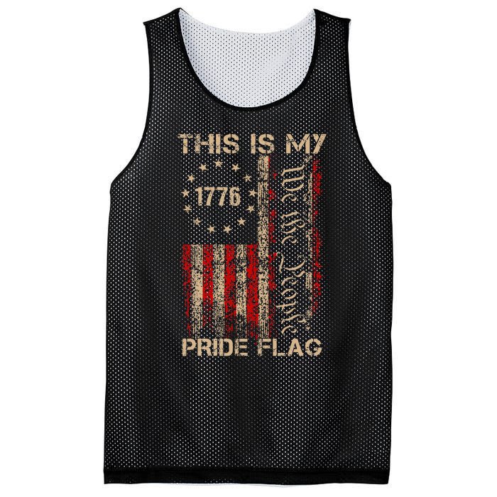 This Is My Pride Flag Usa American Mesh Reversible Basketball Jersey Tank