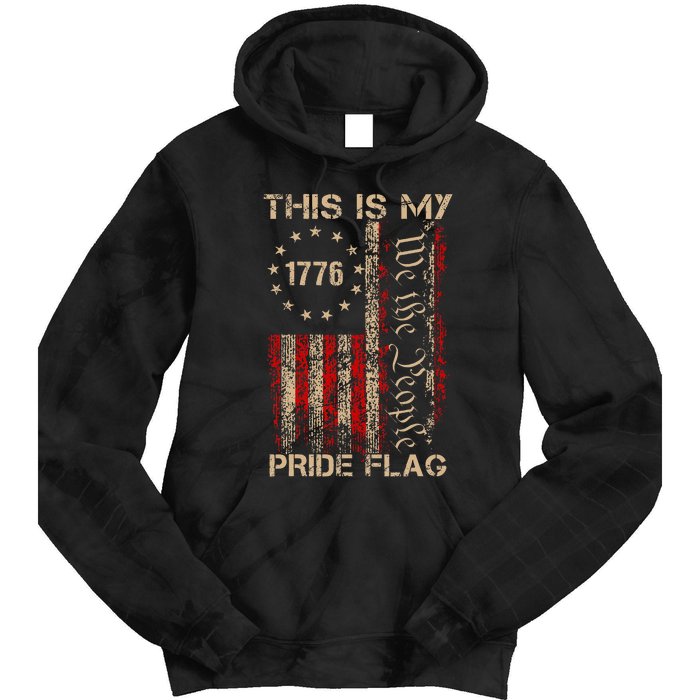 This Is My Pride Flag Usa American Tie Dye Hoodie