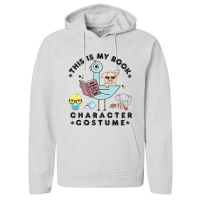 This Is My Book Character Costume Funny Pigeon Reading Gift Performance Fleece Hoodie