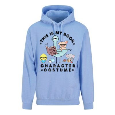 This Is My Book Character Costume Funny Pigeon Reading Gift Unisex Surf Hoodie