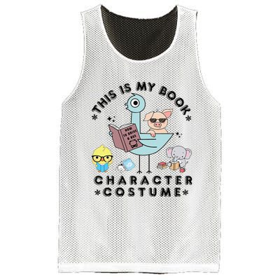 This Is My Book Character Costume Funny Pigeon Reading Gift Mesh Reversible Basketball Jersey Tank