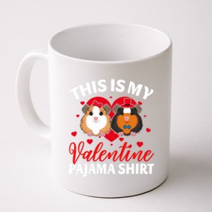 This Is My Valentine Pajama Gift Guinea Pig Funny Gift Coffee Mug