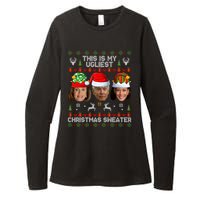 This Is My Ugliest Christmas Sweater Funny Joe Biden Kamala Womens CVC Long Sleeve Shirt