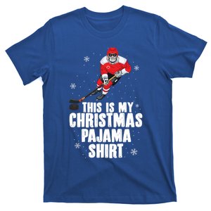 This Is My Christmas Pajama Cool Gift Funny Ice Hockey Santa Gift T-Shirt