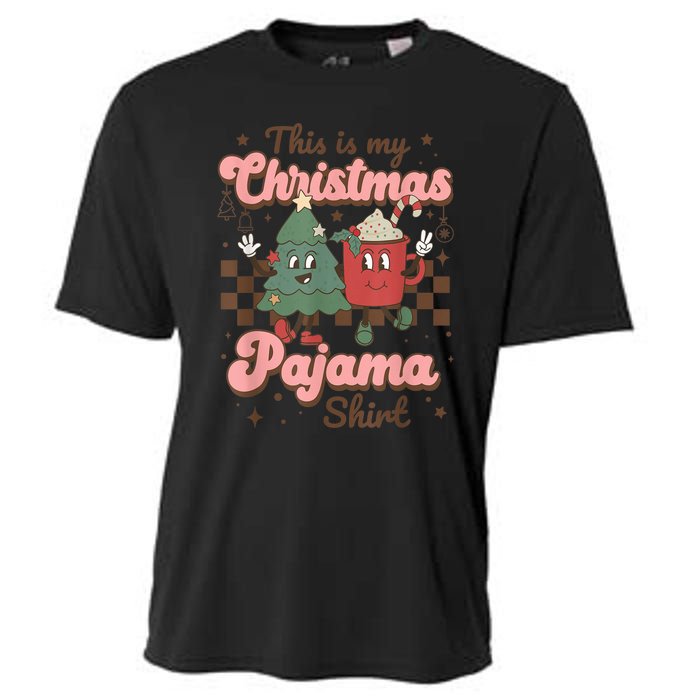 This Is My Christmas Pajama Shirt Funny Christmas Retro Cooling Performance Crew T-Shirt