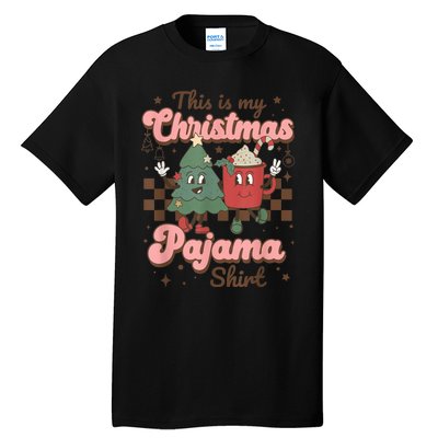 This Is My Christmas Pajama Shirt Funny Christmas Retro Tall T-Shirt