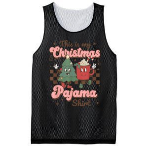 This Is My Christmas Pajama Shirt Funny Christmas Retro Mesh Reversible Basketball Jersey Tank