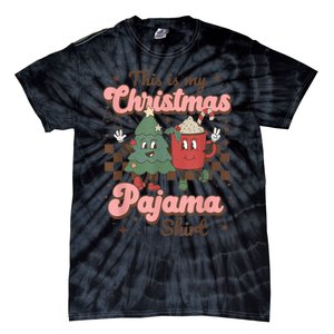 This Is My Christmas Pajama Shirt Funny Christmas Retro Tie-Dye T-Shirt