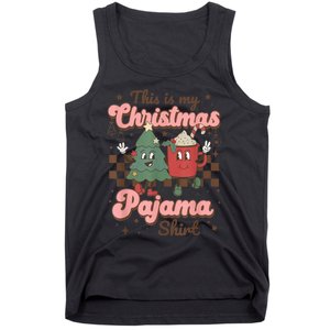 This Is My Christmas Pajama Shirt Funny Christmas Retro Tank Top