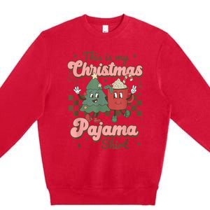 This Is My Christmas Pajama Shirt Funny Christmas Retro Premium Crewneck Sweatshirt