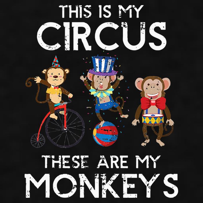 This Is My Circus These Are My Monkeys Ladies PosiCharge Tri-Blend Wicking Tank