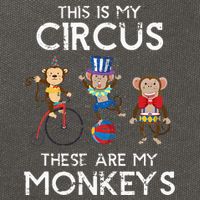 This Is My Circus These Are My Monkeys Cotton Canvas Backpack