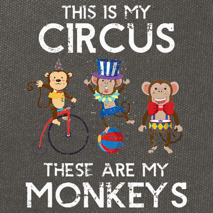This Is My Circus These Are My Monkeys Cotton Canvas Backpack