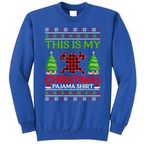 This Is My Firefighter Xmas Pajama Ugly Sweater Christmas Cute Gift Sweatshirt