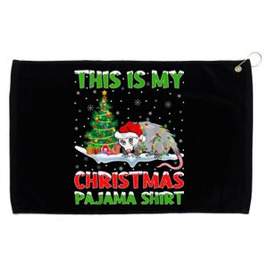 This Is My Christmas Pajama Shirt Opossum Christmas Grommeted Golf Towel