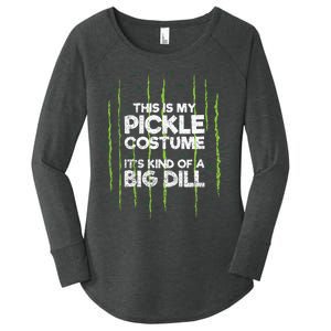 This Is My Pickle Costume Dill Halloween Food Lazy Costume Women's Perfect Tri Tunic Long Sleeve Shirt