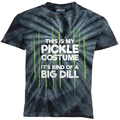 This Is My Pickle Costume Dill Halloween Food Lazy Costume Kids Tie-Dye T-Shirt