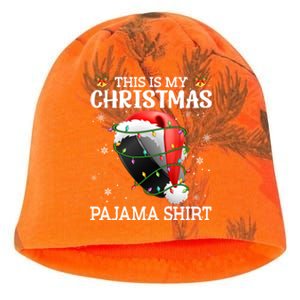 This Is My Christmas Pajama Hockey Xmas Tree Lights Sport Great Gift Kati - Camo Knit Beanie