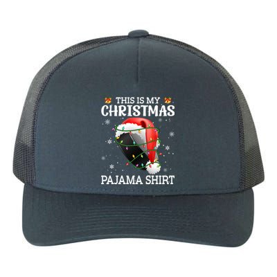 This Is My Christmas Pajama Hockey Xmas Tree Lights Sport Great Gift Yupoong Adult 5-Panel Trucker Hat