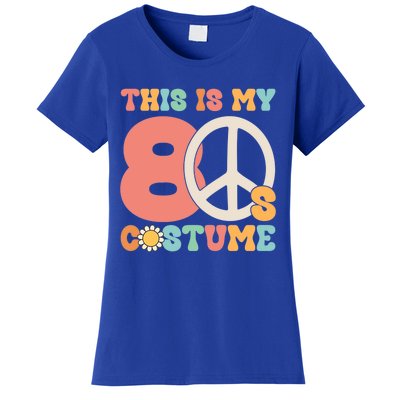 This Is My 80s Costume Peace Love Halloween Gift Women's T-Shirt