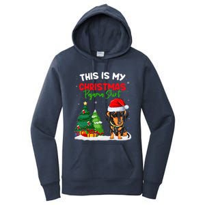 This Is My Christmas Pajama Cute Gift Dachshund Dog Owner Lover Cute Gift Women's Pullover Hoodie