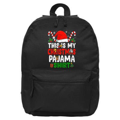 This Is My Christmas Pajama  Funny Christmas 16 in Basic Backpack