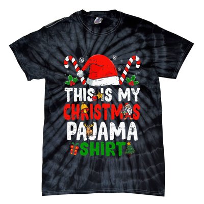 This Is My Christmas Pajama  Funny Christmas Tie-Dye T-Shirt
