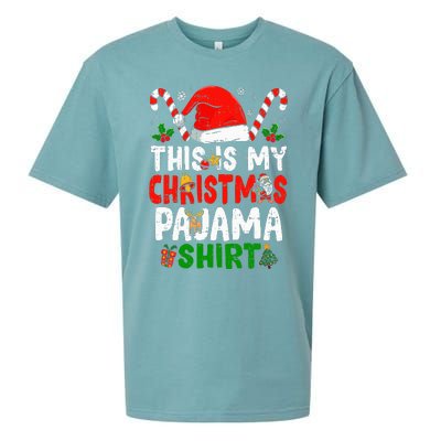 This Is My Christmas Pajama  Funny Christmas Sueded Cloud Jersey T-Shirt