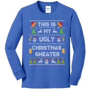 This Is My Ugly Sweater Funny Christmas Gift Gift Kids Long Sleeve Shirt