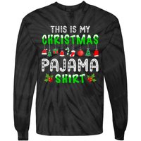 This Is My Christmas Pajama Shirt Tie-Dye Long Sleeve Shirt