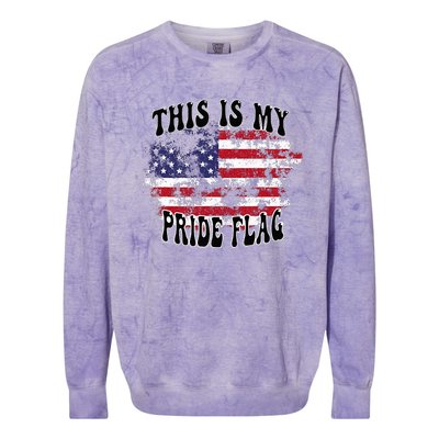 This Is My Pride Flag USA American Patriotic Colorblast Crewneck Sweatshirt