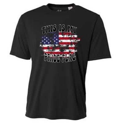 This Is My Pride Flag USA American Patriotic Cooling Performance Crew T-Shirt