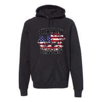 This Is My Pride Flag USA American Patriotic Premium Hoodie